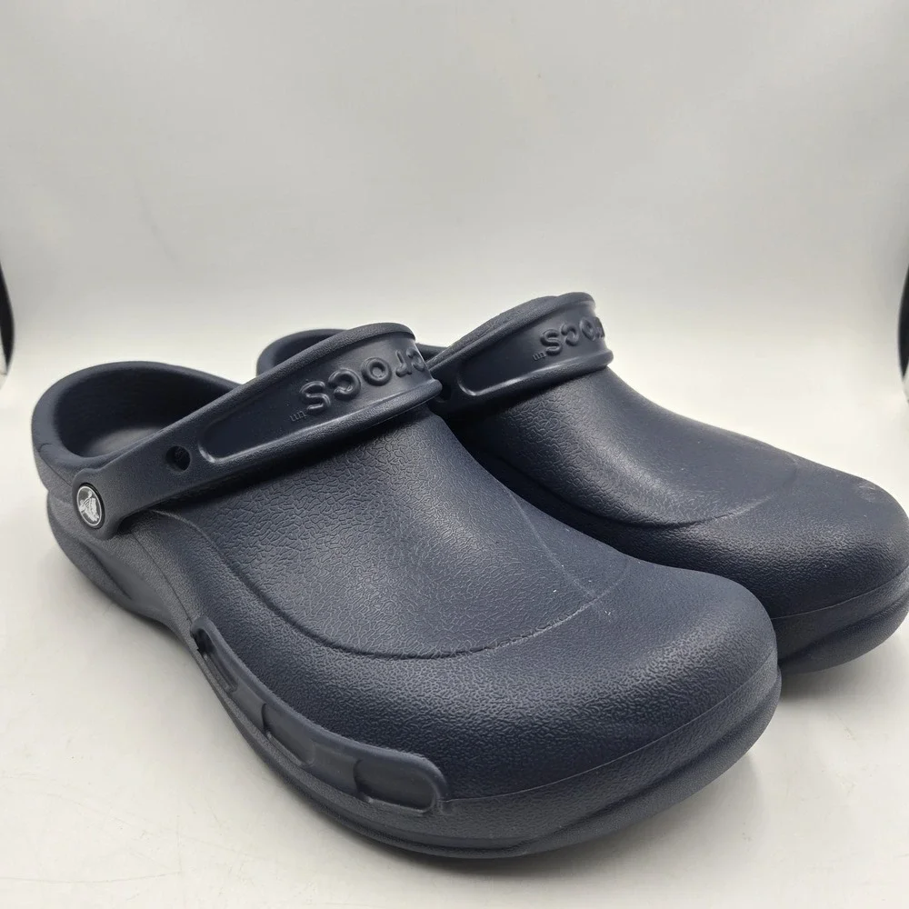 Crocs Adult Bistro Clogs Lightweight Slip Resistant Work Shoes Mens M11 Drk Blue